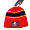 red bull beanie striped skully hat with red yellow blue stripes