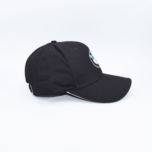 BMW Solid Black Sports Cap - Image 4