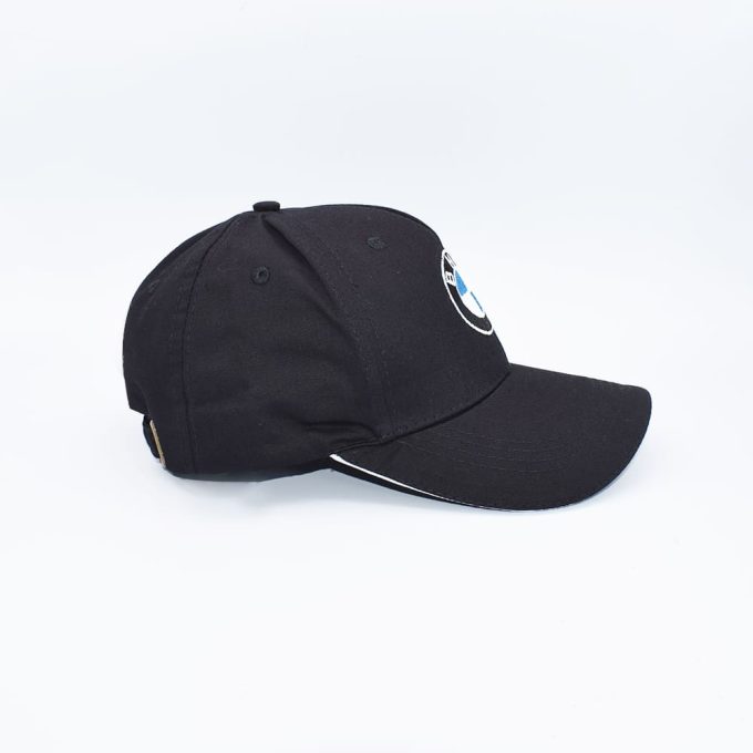 BMW Solid Black Sports Cap - Image 4