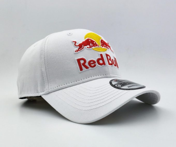 white red bull cap