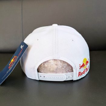white red bull cap