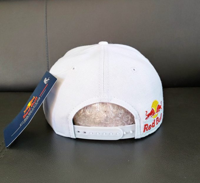white red bull cap
