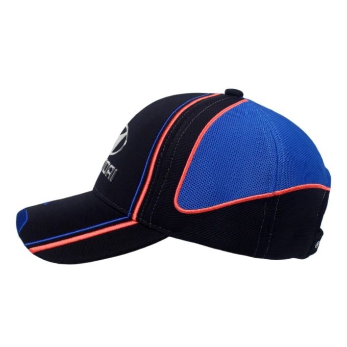 HYUNDAI Cap Navy Blue Embroidered Mesh Sports Hat - Image 4