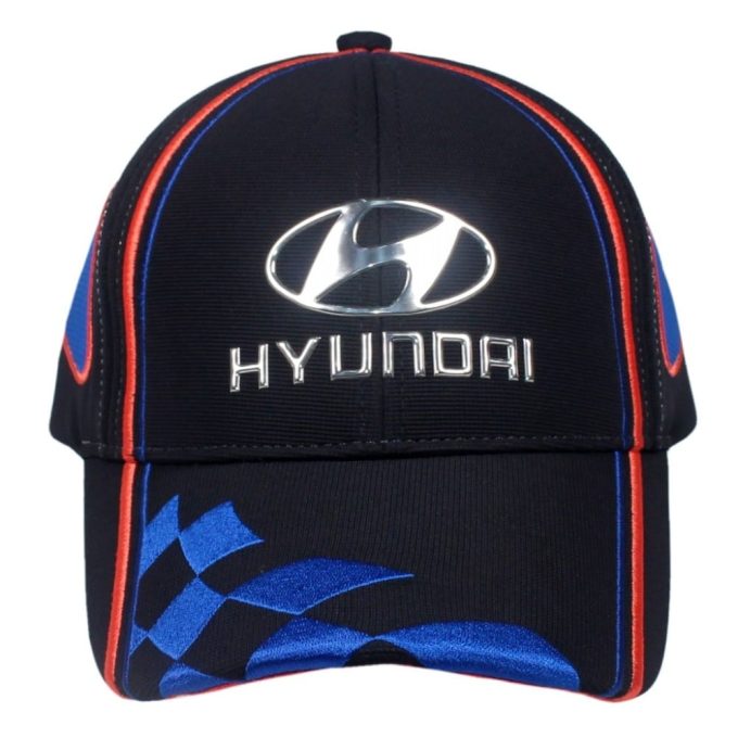 HYUNDAI Cap Navy Blue Embroidered Mesh Sports Hat