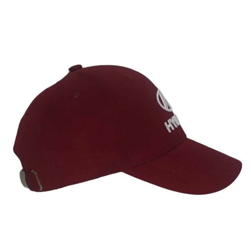 HYUNDAI Driving Cap Burgundy Embroidered Sport Hat - Image 5