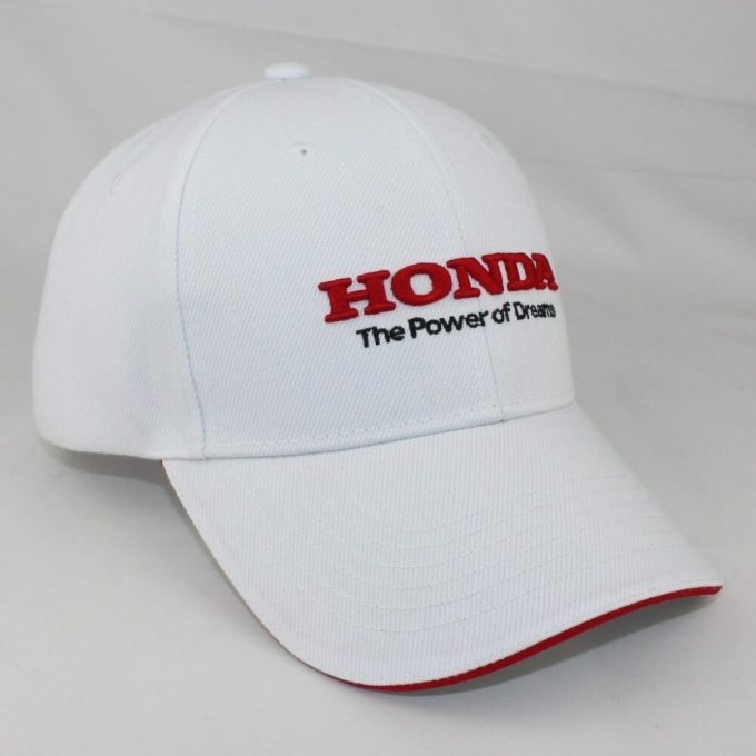 HONDA The Power of Dreams Racing Cap Solid White Cotton Rear Adjustable Velcro Strap One Size Fits Most Baseball Hat (Copy) - Image 3