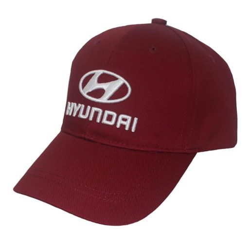 HYUNDAI Driving Cap Burgundy Embroidered Sport Hat - Image 2
