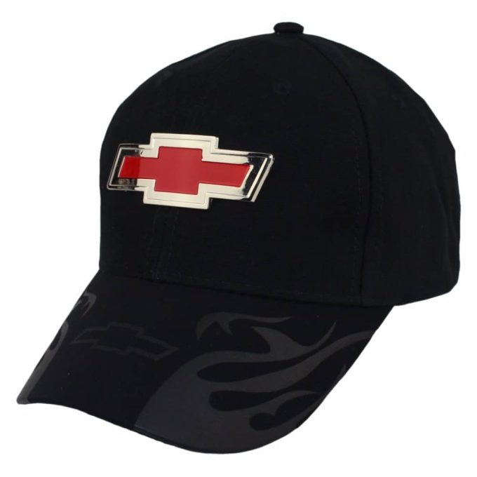 Chevrolet Cap Red Metal Badge Brand Car Logo 100% Cotton Solid Black Color Fashion Driving Baseball Hat NOT Adjustable - Image 2