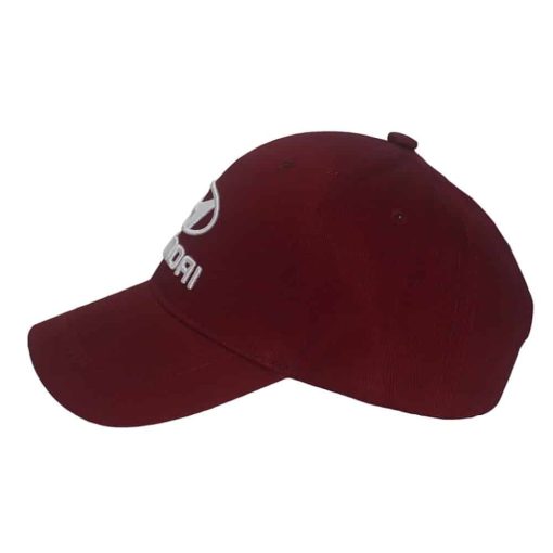 HYUNDAI Driving Cap Burgundy Embroidered Sport Hat - Image 4