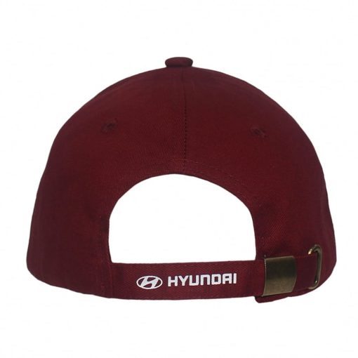 HYUNDAI Driving Cap Burgundy Embroidered Sport Hat - Image 6