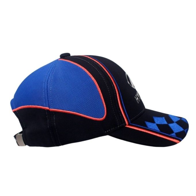 HYUNDAI Cap Navy Blue Embroidered Mesh Sports Hat - Image 5