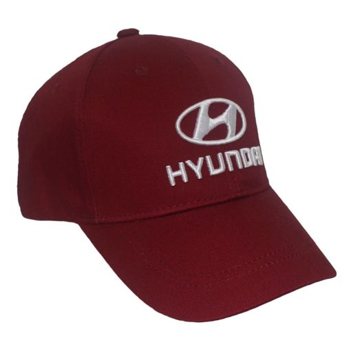 HYUNDAI Driving Cap Burgundy Embroidered Sport Hat - Image 3