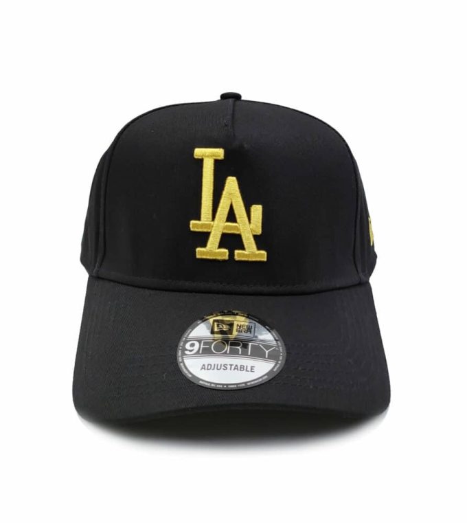 Black LA Hat Yellow NEW ERA - Image 3