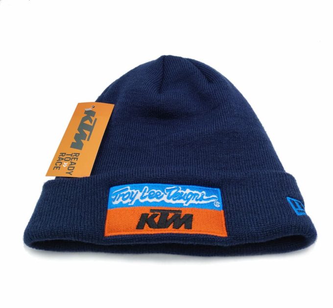 ktm skully beanie hat new era blue