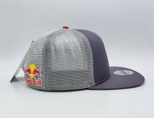 Blue Red Bull Cap Mesh Gray Hat - Image 4