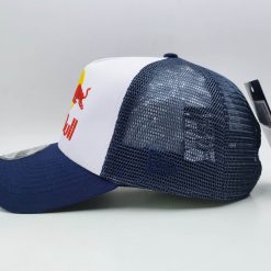 Blue red bull cap mesh hat