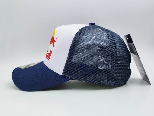 Blue red bull cap mesh hat