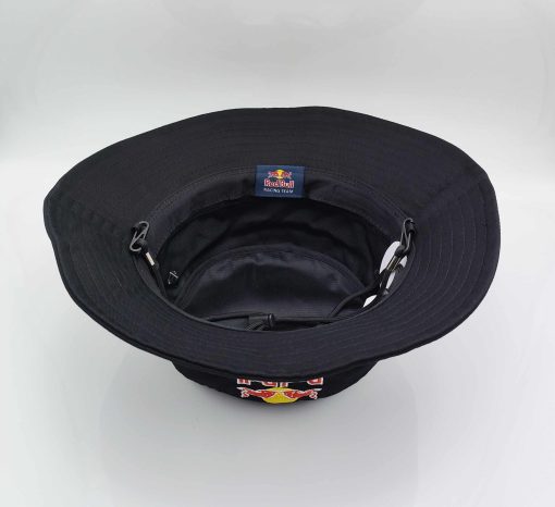 Black Red Bull Bucket Sun Hat - Image 5