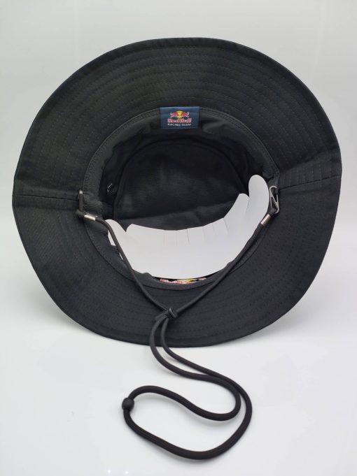 Black Red Bull Bucket Sun Hat - Image 8