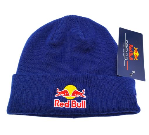 New era red bull beanie hat navy blue