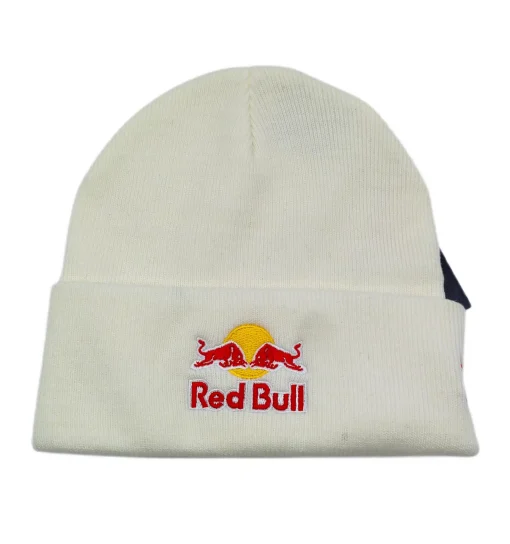 Red bull beanie hat new era cream