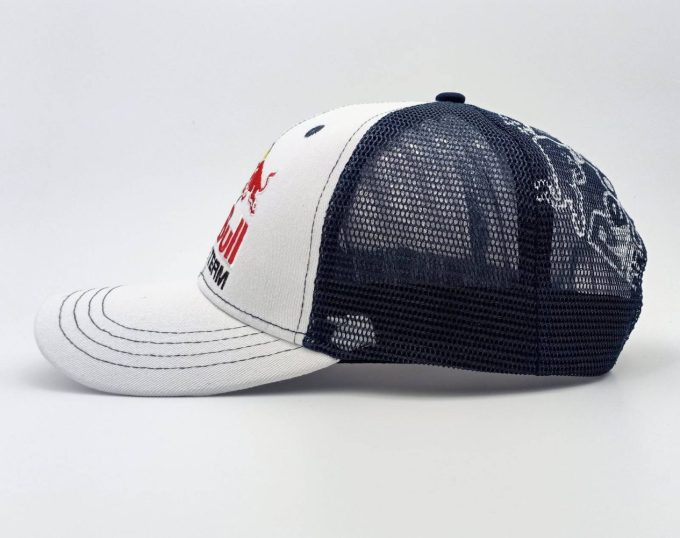 Red Bull Cap White Snapback Hat - Image 3