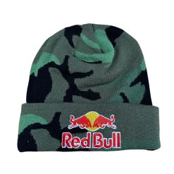 Red bull camouflage beanie hat