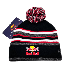 red bull beanie pompom hat