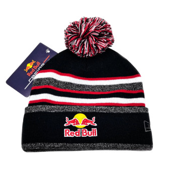 red bull beanie pompom hat