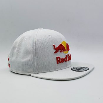 new era red bull white cap flat brim snapback hat
