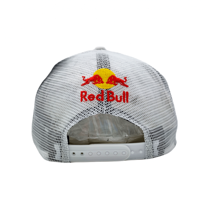 Red Bull Cap White Red Flat Brim - Image 4