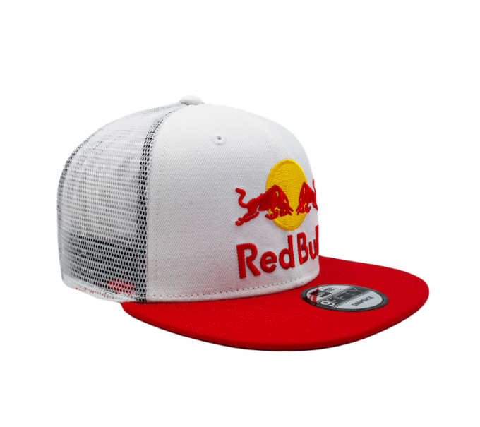 Red Bull Cap White Red Flat Brim - Image 2