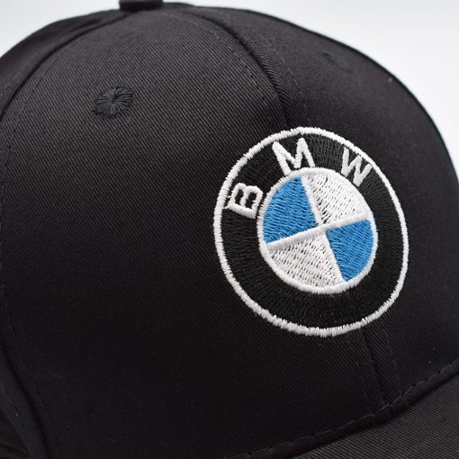 BMW Solid Black Sports Cap - Image 6